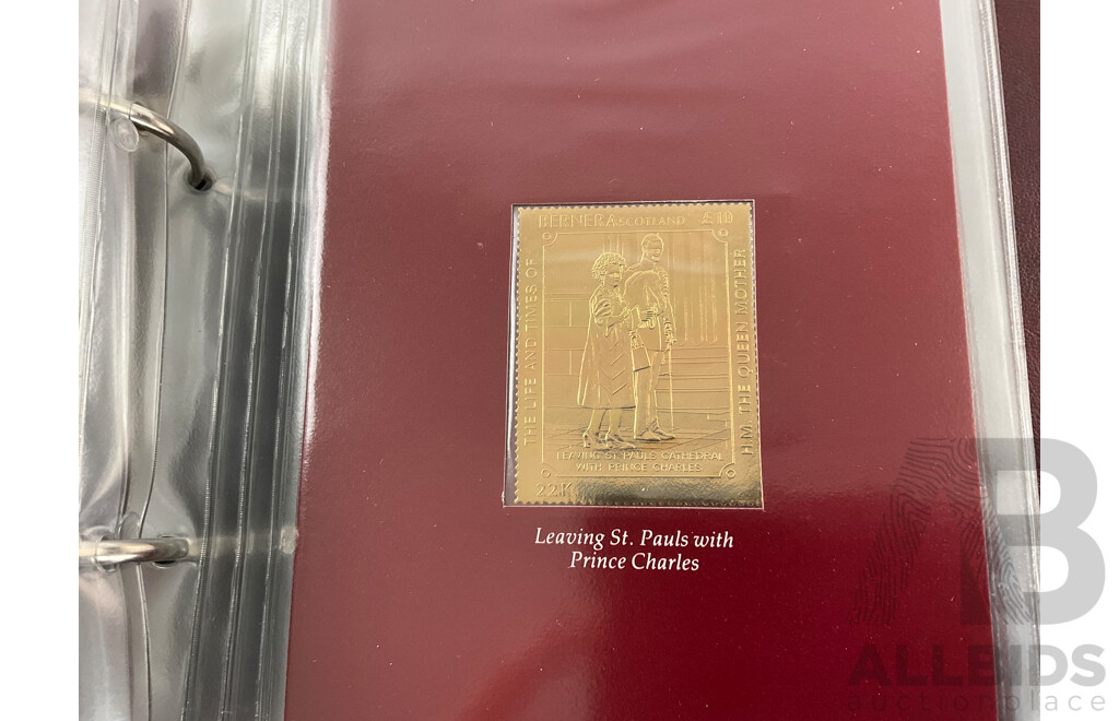 the Life and Times of the Queen Mother 22ct Gold Collection of Stamps