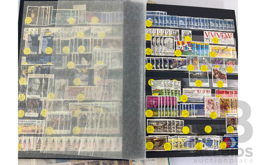 Two Albums of Great Britain, Australian, Poland and USA Stamps, Scotts Catalogue Numbers Spanning 1440 to 1952, Examples From 1920's to 1980's, KGV, QE2, Sets, Perforates