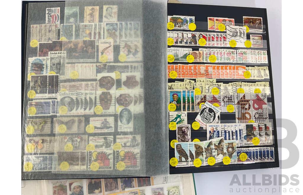 Two Albums of Great Britain, Australian, Poland and USA Stamps, Scotts Catalogue Numbers Spanning 1440 to 1952, Examples From 1920's to 1980's, KGV, QE2, Sets, Perforates