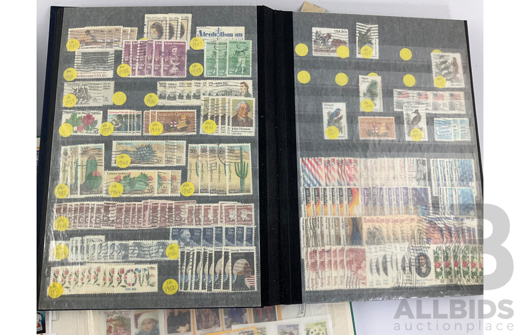 Two Albums of Great Britain, Australian, Poland and USA Stamps, Scotts Catalogue Numbers Spanning 1440 to 1952, Examples From 1920's to 1980's, KGV, QE2, Sets, Perforates