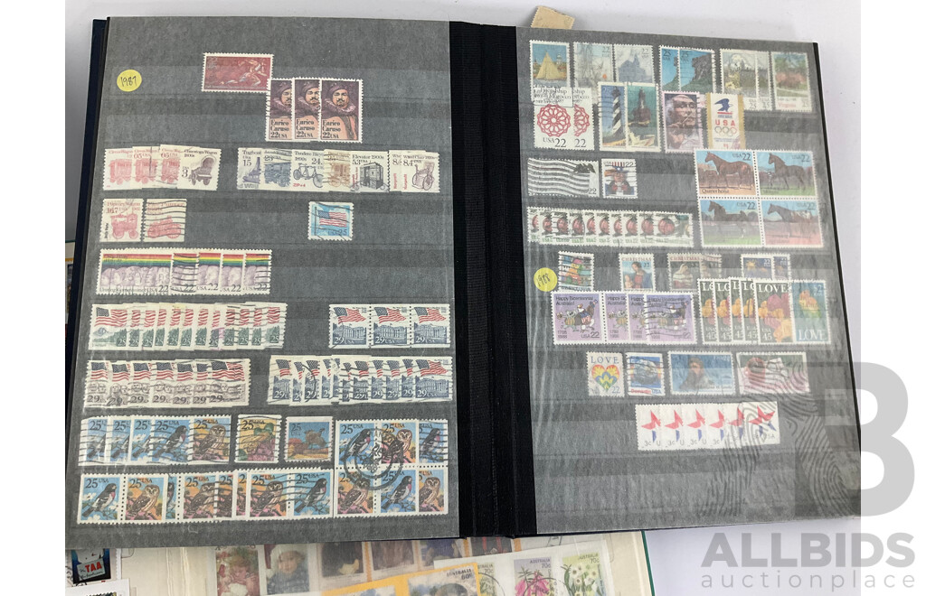 Two Albums of Great Britain, Australian, Poland and USA Stamps, Scotts Catalogue Numbers Spanning 1440 to 1952, Examples From 1920's to 1980's, KGV, QE2, Sets, Perforates