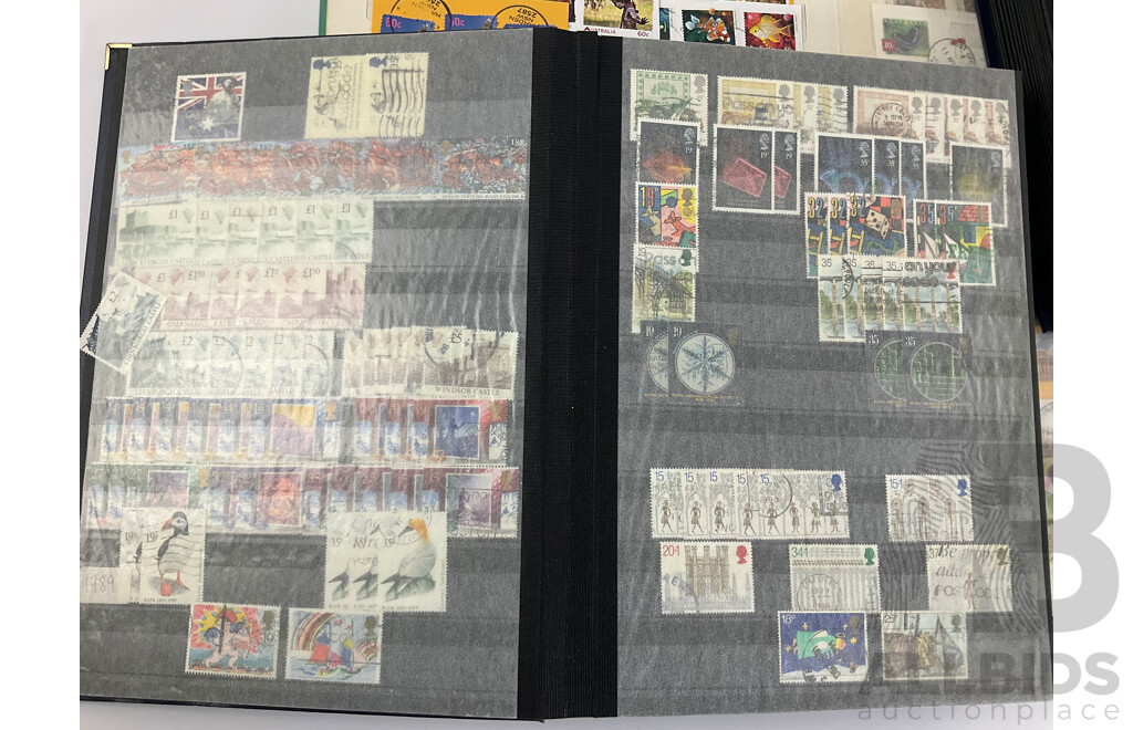 Two Albums of Great Britain, Australian, Poland and USA Stamps, Scotts Catalogue Numbers Spanning 1440 to 1952, Examples From 1920's to 1980's, KGV, QE2, Sets, Perforates