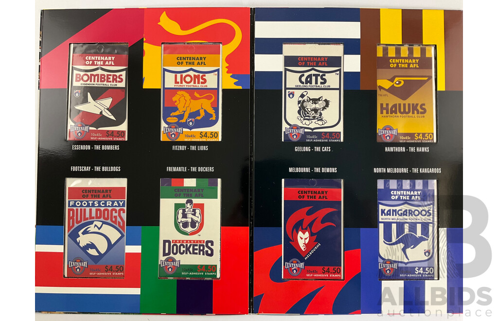 Australian 1996  AFL Centenary Stamp Booklet Collection