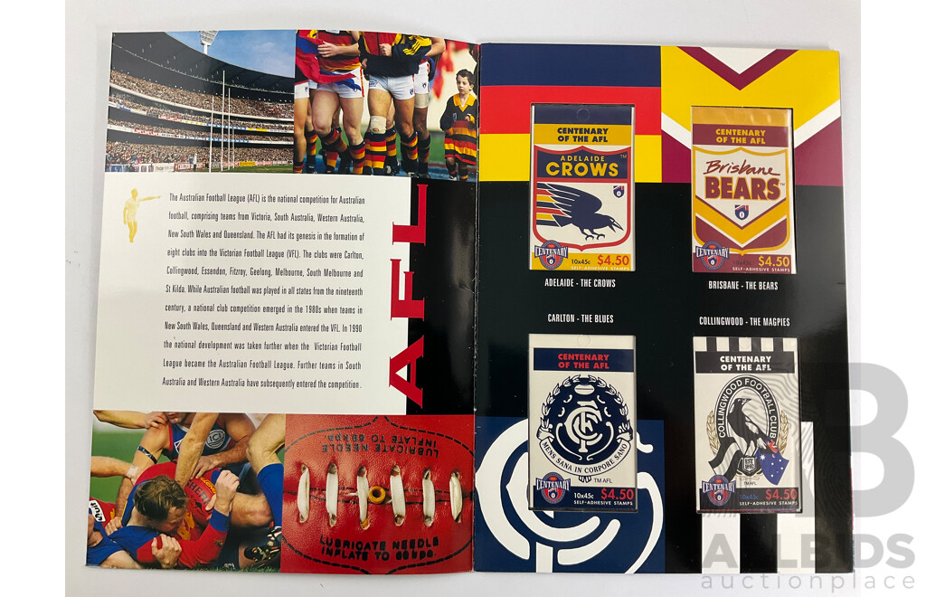 Australian 1996  AFL Centenary Stamp Booklet Collection