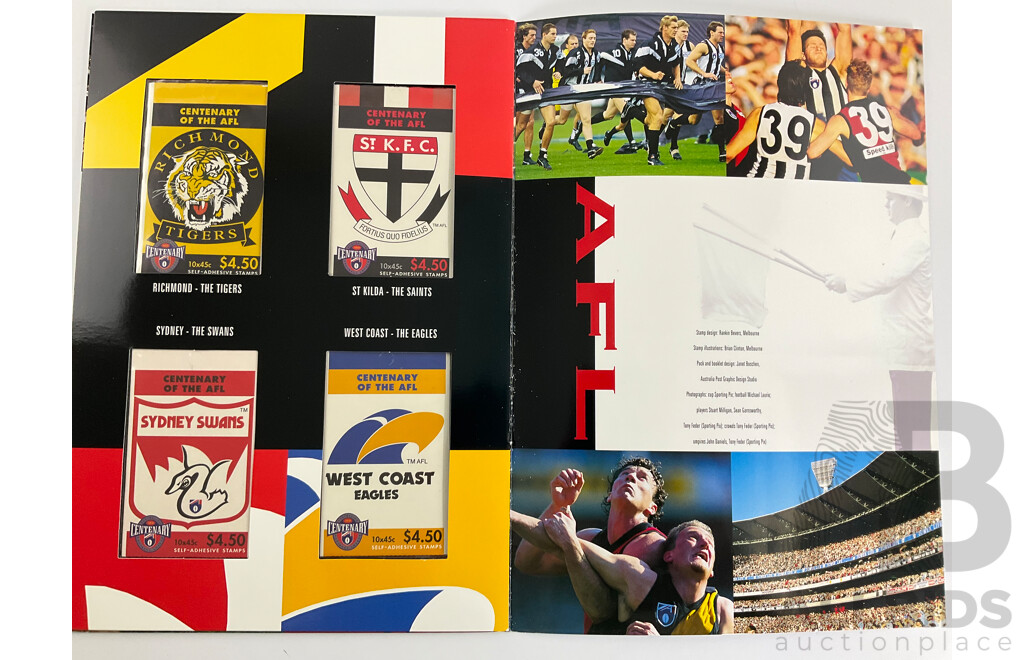 Australian 1996  AFL Centenary Stamp Booklet Collection