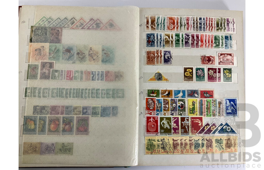 Album of Antique and Vintage Hungarian Stamps, Examples Spanning 1870's to 1990's, WW2, Part Sets, Mints