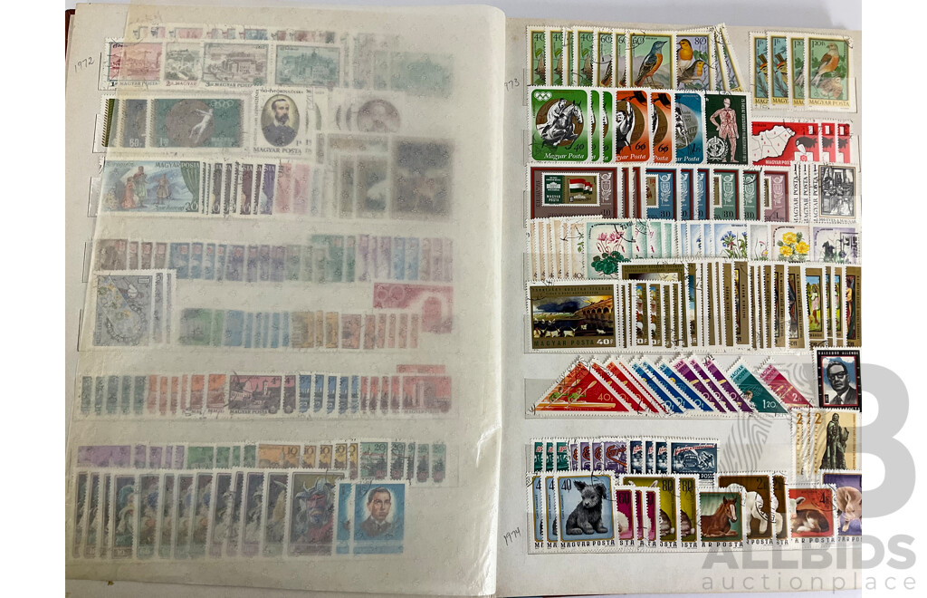 Album of Antique and Vintage Hungarian Stamps, Examples Spanning 1870's to 1990's, WW2, Part Sets, Mints