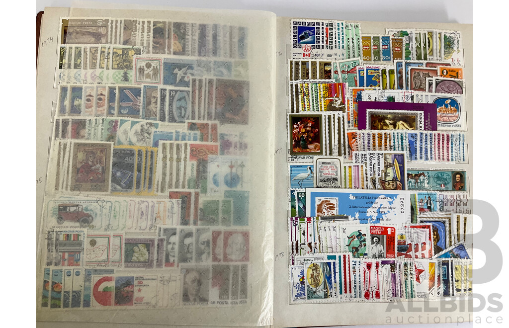 Album of Antique and Vintage Hungarian Stamps, Examples Spanning 1870's to 1990's, WW2, Part Sets, Mints