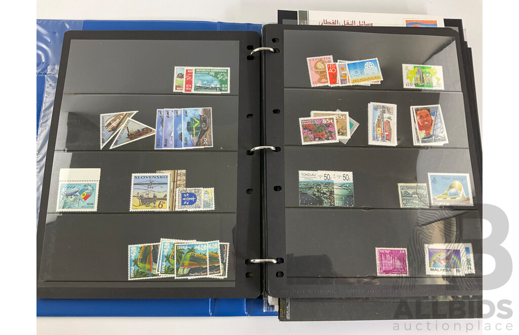 Album of International Stamps Including Australia, USA, UK, Maldives, Pakistan, Malta, Mints