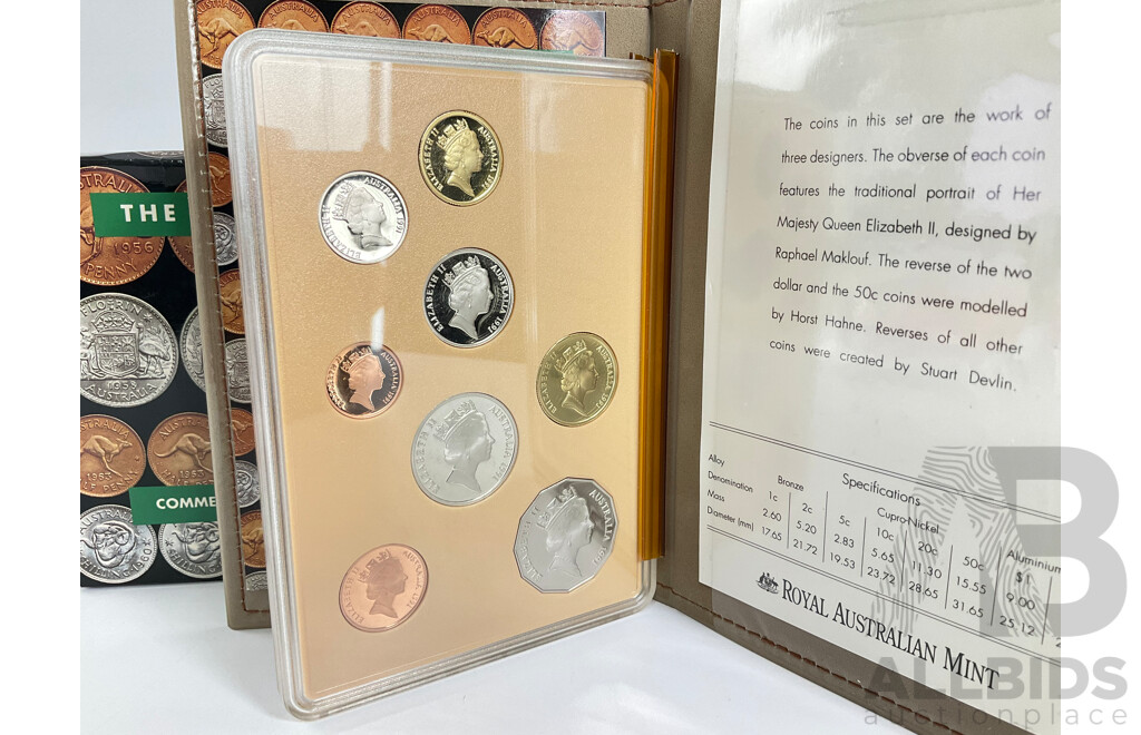 Australian RAM 1991 Eight Proof Coin Set, Commemorating 25 Years of Decimal Currency