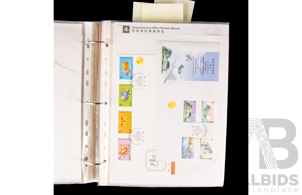 Album of Hong Kong First Day Covers and Aerogrammes, Examples Spanning 1966 to 2001