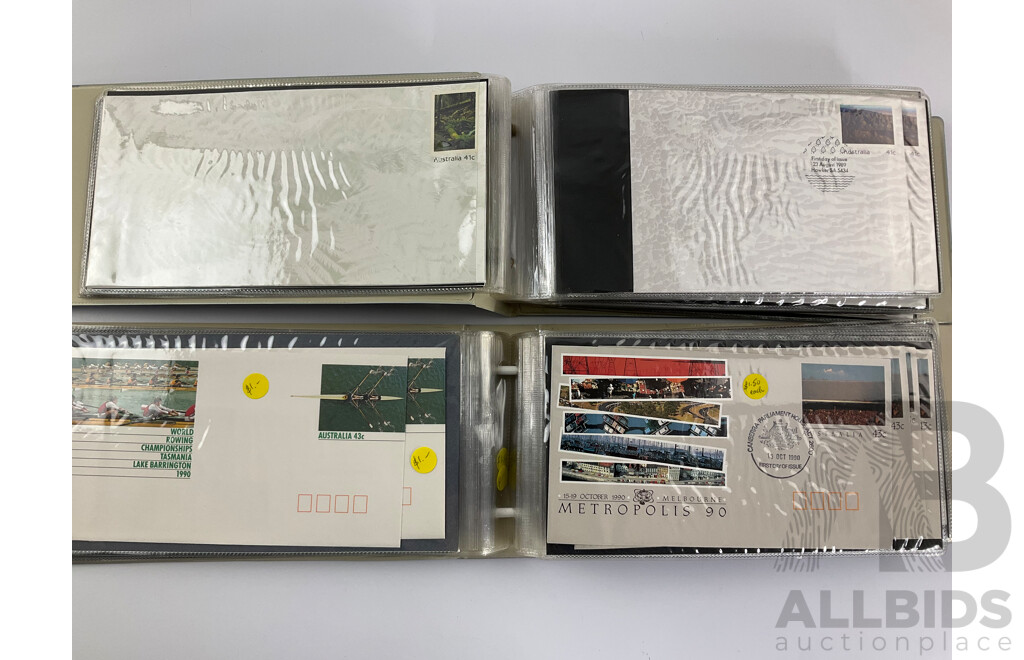 Two Albums of Australian 1989/90 First Day Covers, Many Multiples, Mints