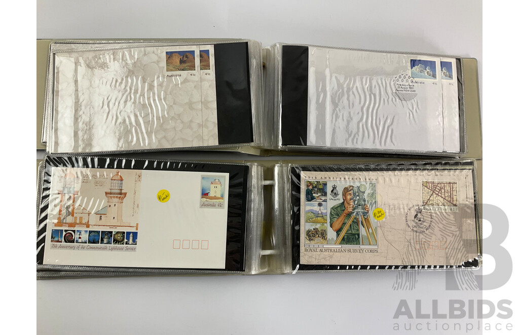 Two Albums of Australian 1989/90 First Day Covers, Many Multiples, Mints