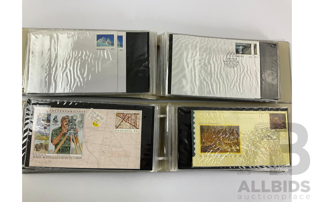 Two Albums of Australian 1989/90 First Day Covers, Many Multiples, Mints