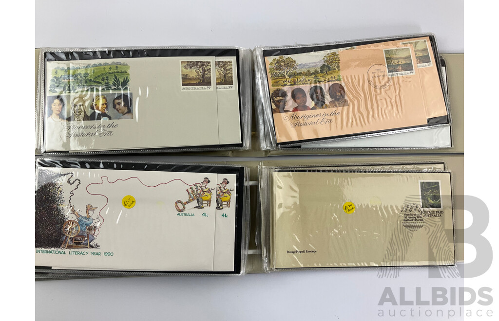 Two Albums of Australian 1989/90 First Day Covers, Many Multiples, Mints