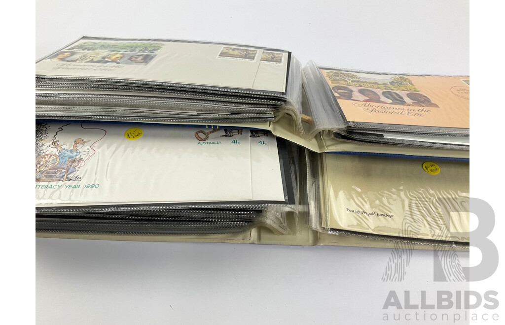 Two Albums of Australian 1989/90 First Day Covers, Many Multiples, Mints