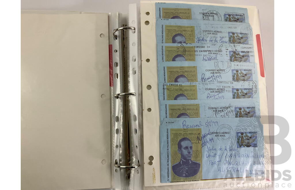 Album of Australian Special Covers, Spain Aerogrammes, Commonwealth Reply Coupons, Liberia, UK
