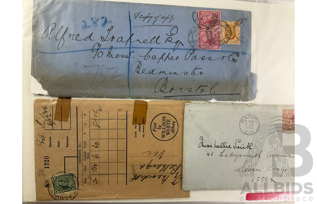 Album of Australian Special Covers, Spain Aerogrammes, Commonwealth Reply Coupons, Liberia, UK