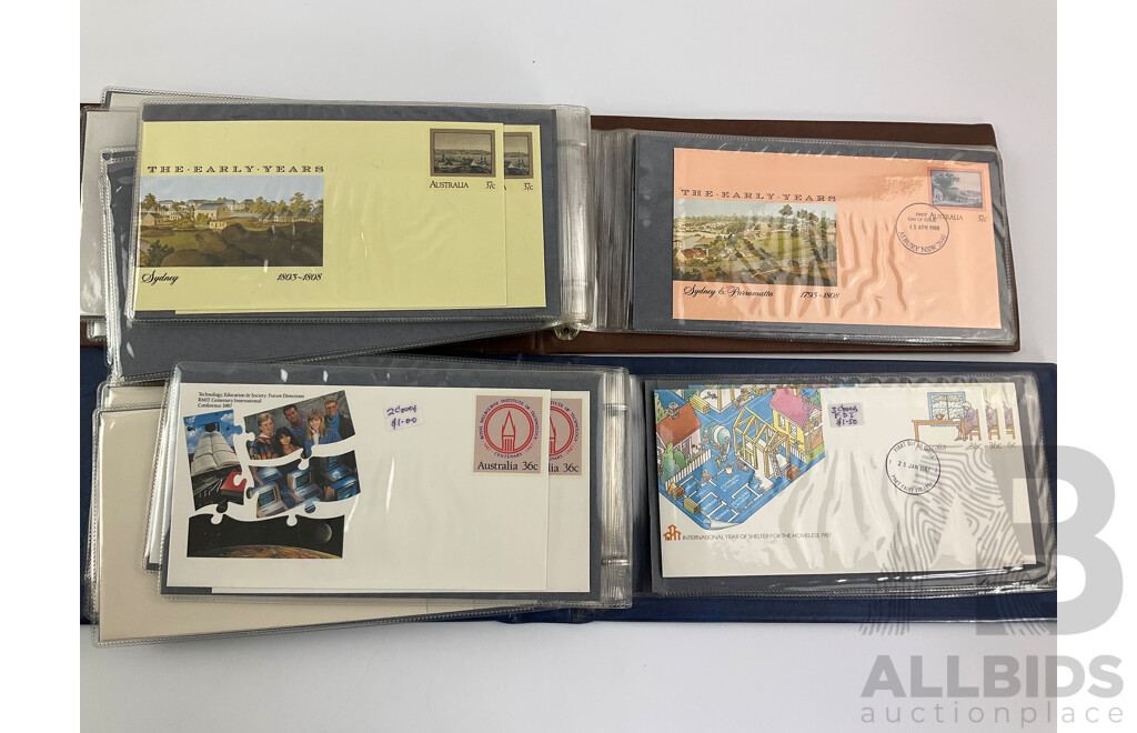 Two Albums of Australian 1987/88 First Day Covers Including Sets, Tall Ships, Organised Philately, SYDPEX 88, the Early Years