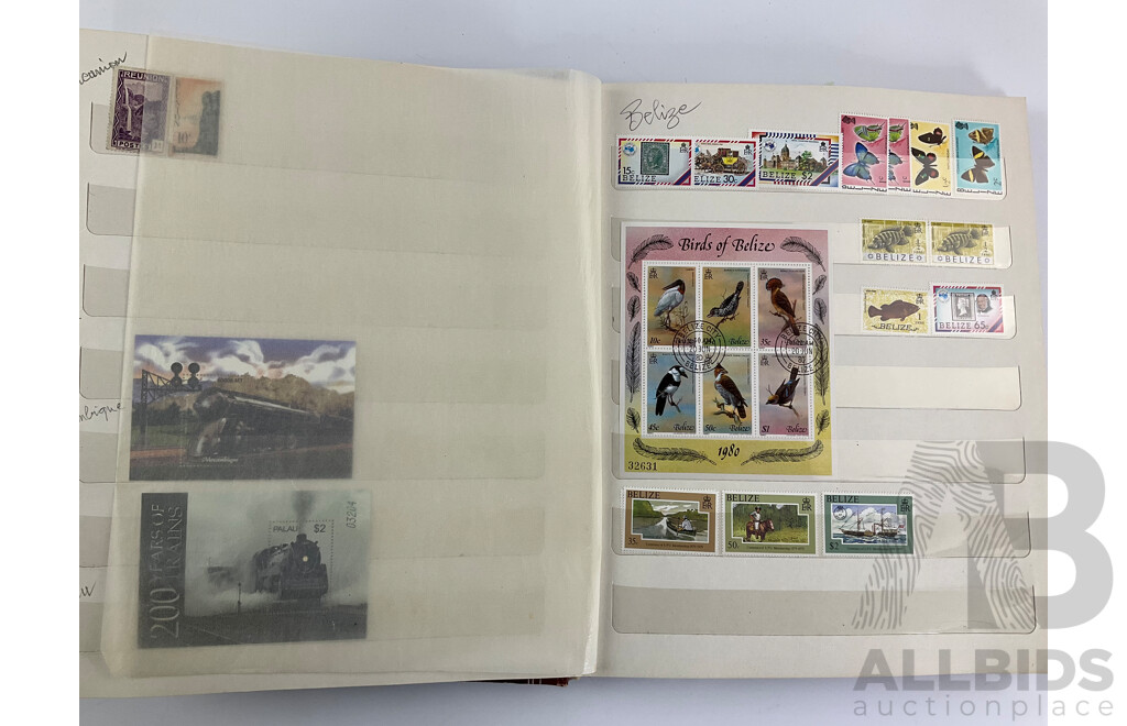 Album of French and French Colonies Stamps Including Mints, Sierra Leone, Belize, Niger, Senegal, Congo, New Hebrides