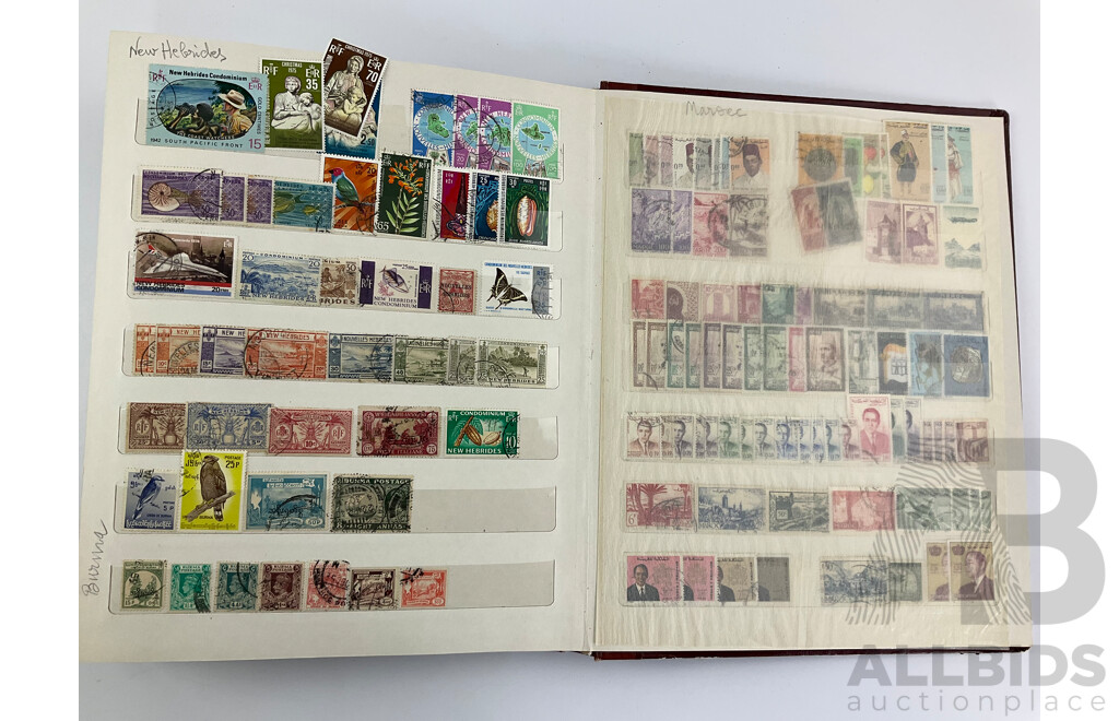 Album of French and French Colonies Stamps Including Mints, Sierra Leone, Belize, Niger, Senegal, Congo, New Hebrides