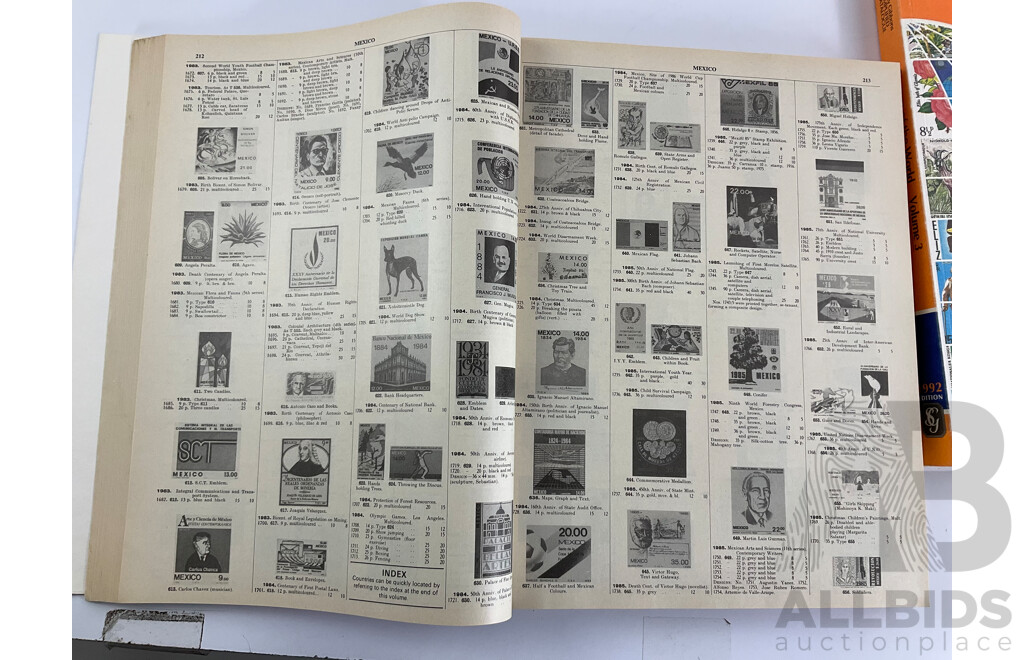Stanley Gibbons 1992 Stamps of the World, Volumes One, Two, Three