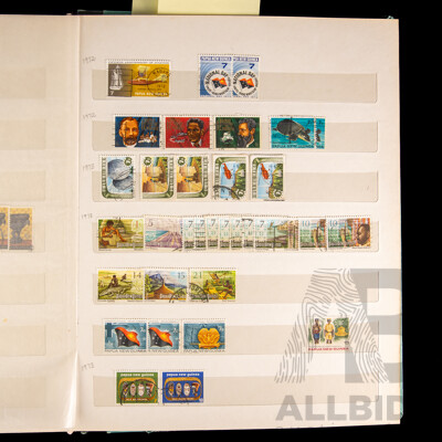 Album of Papua, Territory of New Guinea and Papua New Guinea Stamps, Examples Spanning 1919 to 2000, Over Prints
