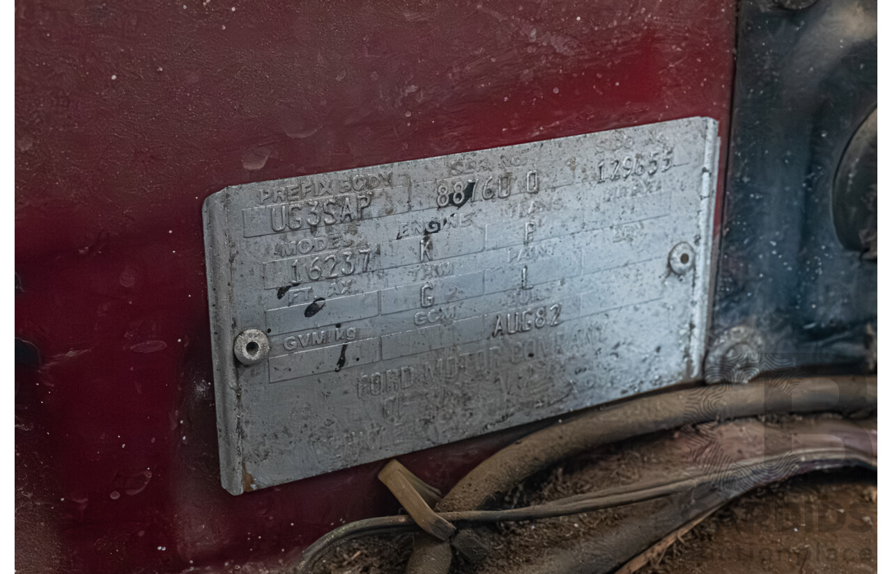 8/1982 Ford Meteor GL GA 4d Sedan Red 1.5L