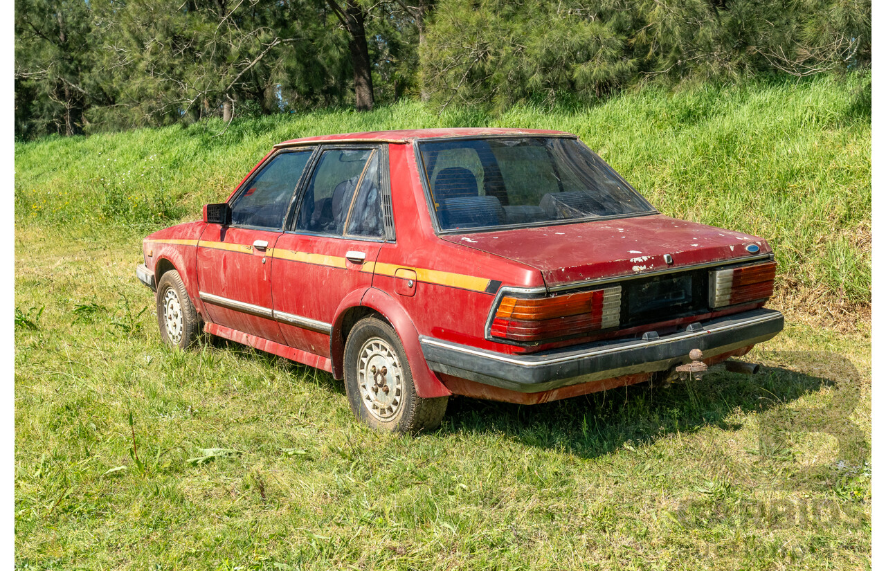 8/1982 Ford Meteor GL GA 4d Sedan Red 1.5L