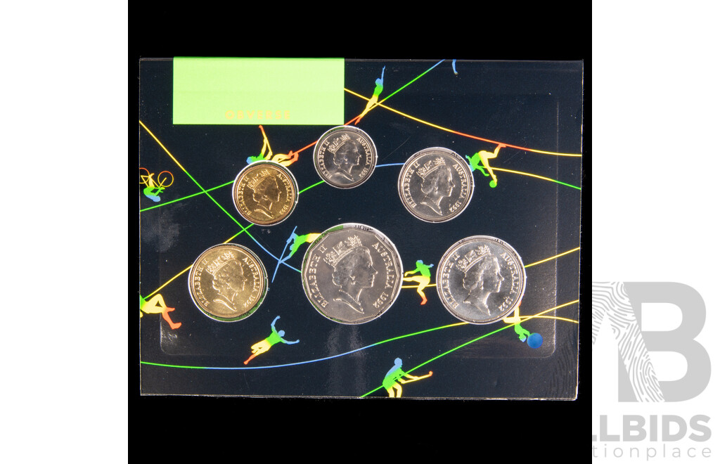 Two Australian RAM 1992 and 2003 UNC Coin Sets, Olympic and Volunteers