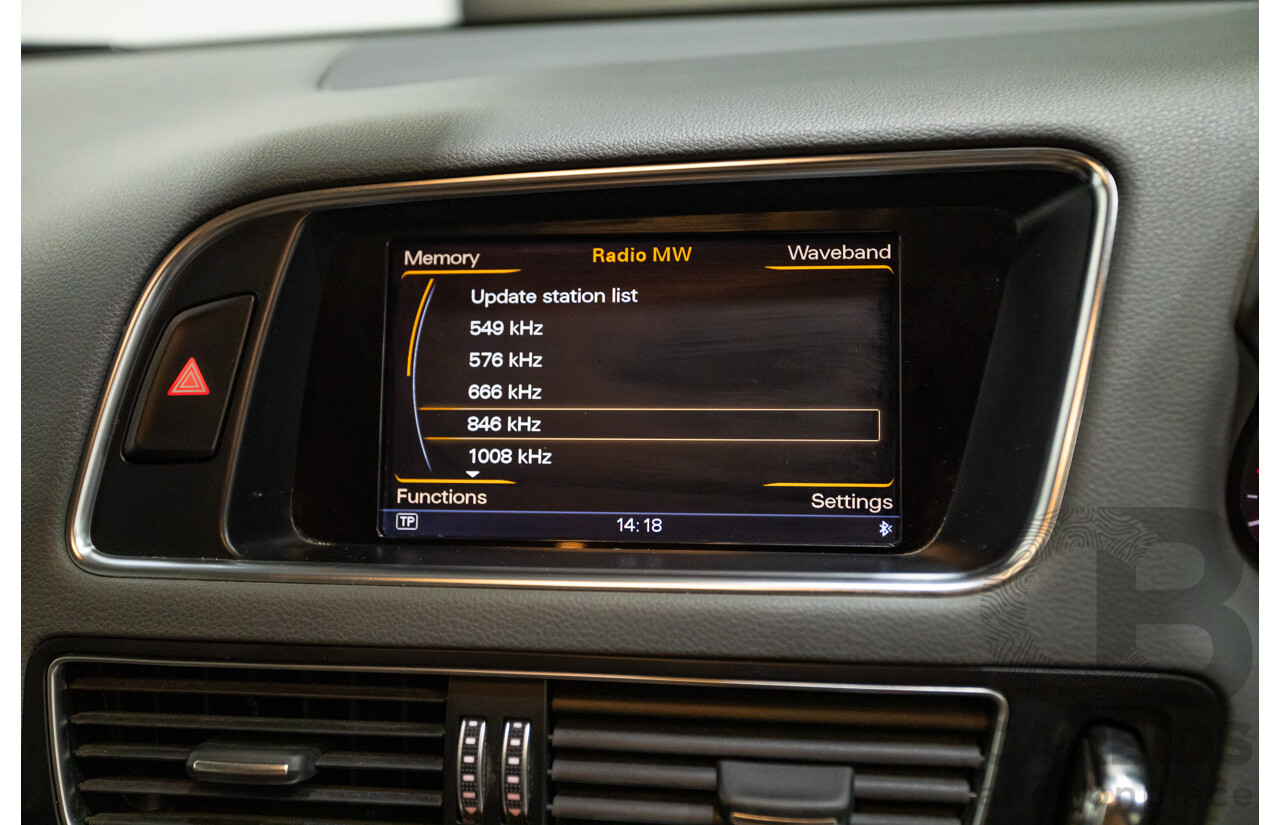 8/2014 Audi Q5 2.0 TFSI Quattro (AWD) 8R MY14 4d Wagon Scuba Blue Turbo 2.0L