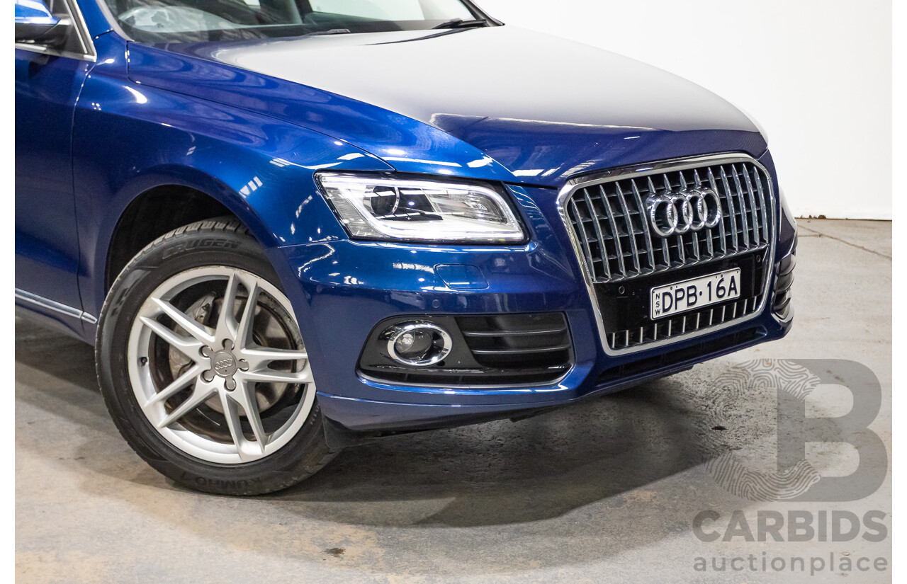 8/2014 Audi Q5 2.0 TFSI Quattro (AWD) 8R MY14 4d Wagon Scuba Blue Turbo 2.0L