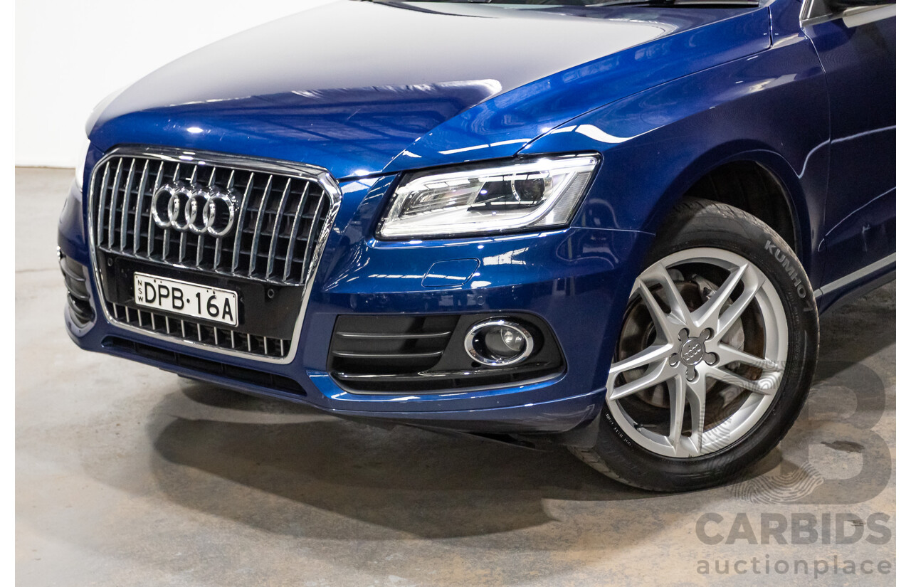 8/2014 Audi Q5 2.0 TFSI Quattro (AWD) 8R MY14 4d Wagon Scuba Blue Turbo 2.0L
