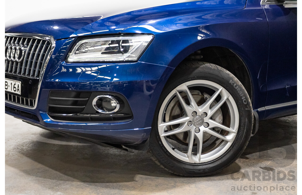8/2014 Audi Q5 2.0 TFSI Quattro (AWD) 8R MY14 4d Wagon Scuba Blue Turbo 2.0L