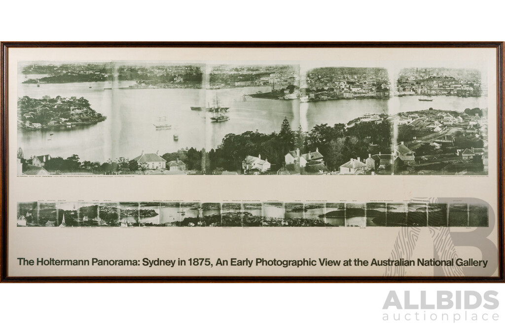 Bernhardt Otto Holtermann, (19th Century, German-Born Australian, 1838-1885), the Holtermann Panorama; Sydney in 1875, Poster Print (1988), 62.5 Cm X 129.5 Cm (frame)