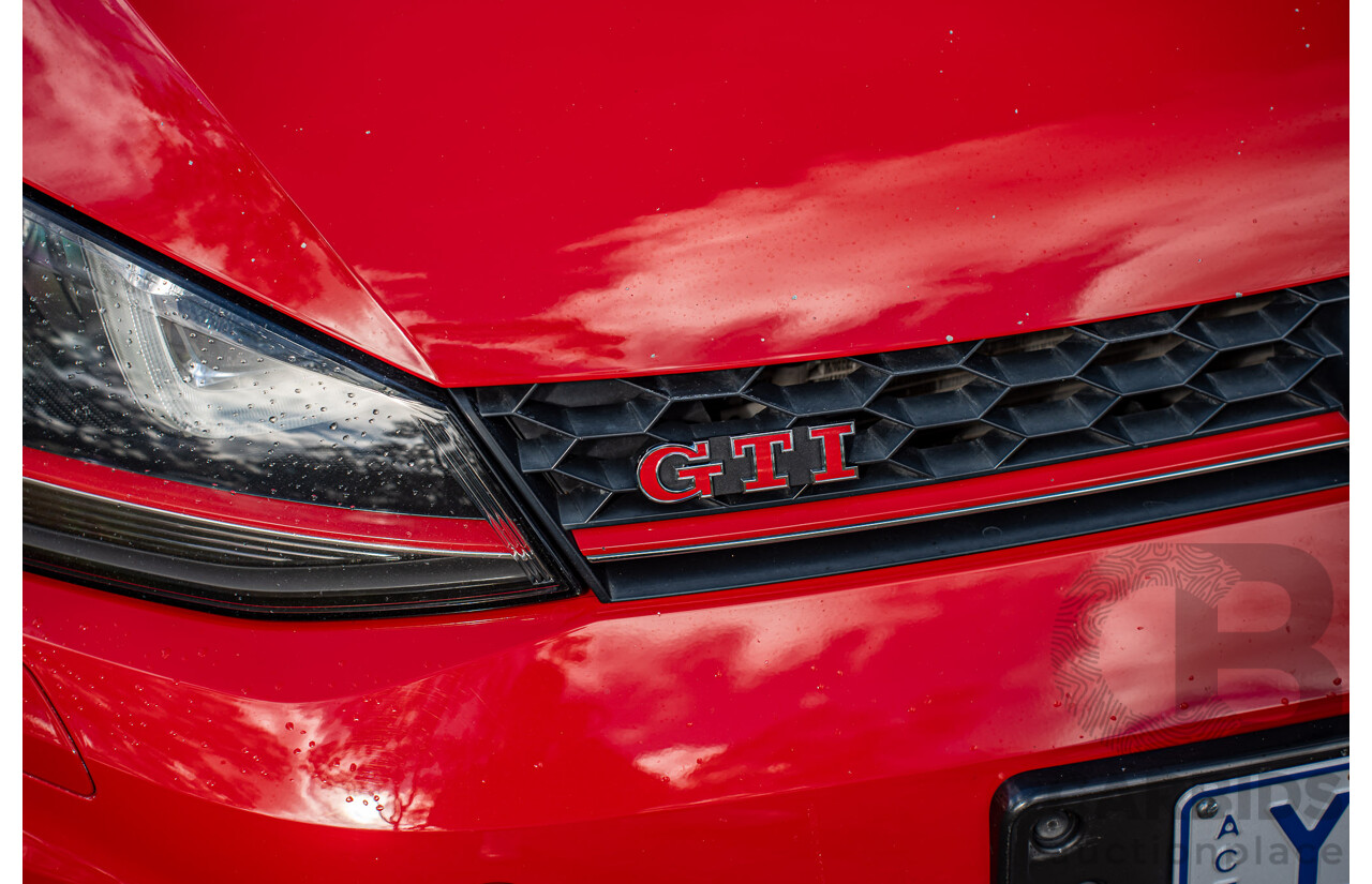 08/2016 Volkswagen Golf GTi 40 Years Mk7 MY16 4d Hatchback Tornado Red Turbo 2.0L