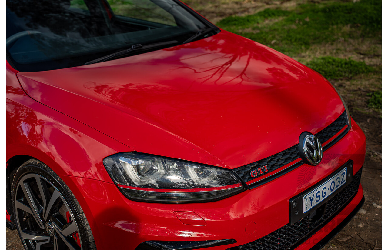 08/2016 Volkswagen Golf GTi 40 Years Mk7 MY16 4d Hatchback Tornado Red Turbo 2.0L