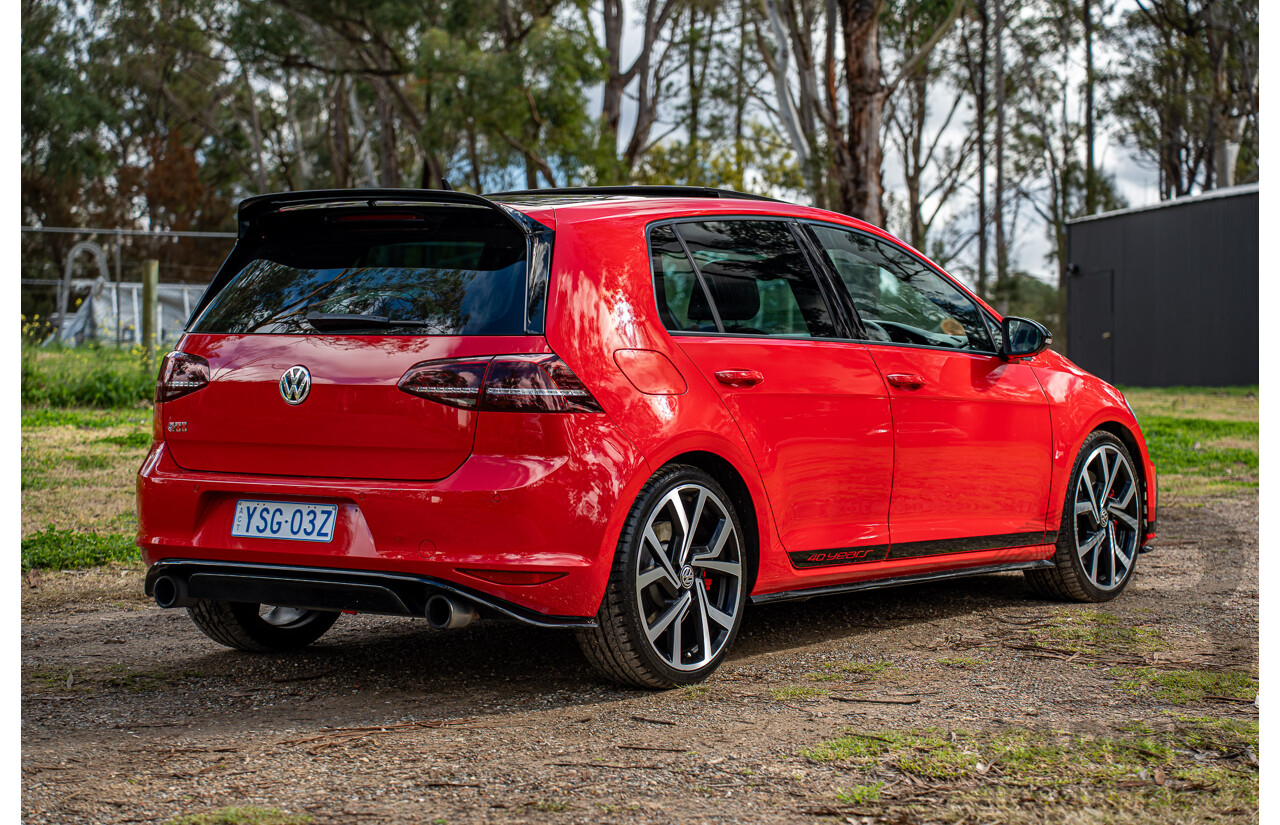 08/2016 Volkswagen Golf GTi 40 Years Mk7 MY16 4d Hatchback Tornado Red Turbo 2.0L