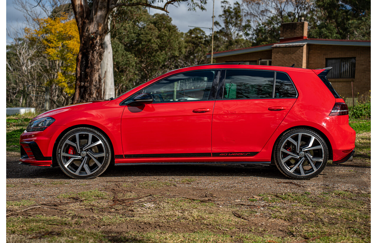 08/2016 Volkswagen Golf GTi 40 Years Mk7 MY16 4d Hatchback Tornado Red Turbo 2.0L