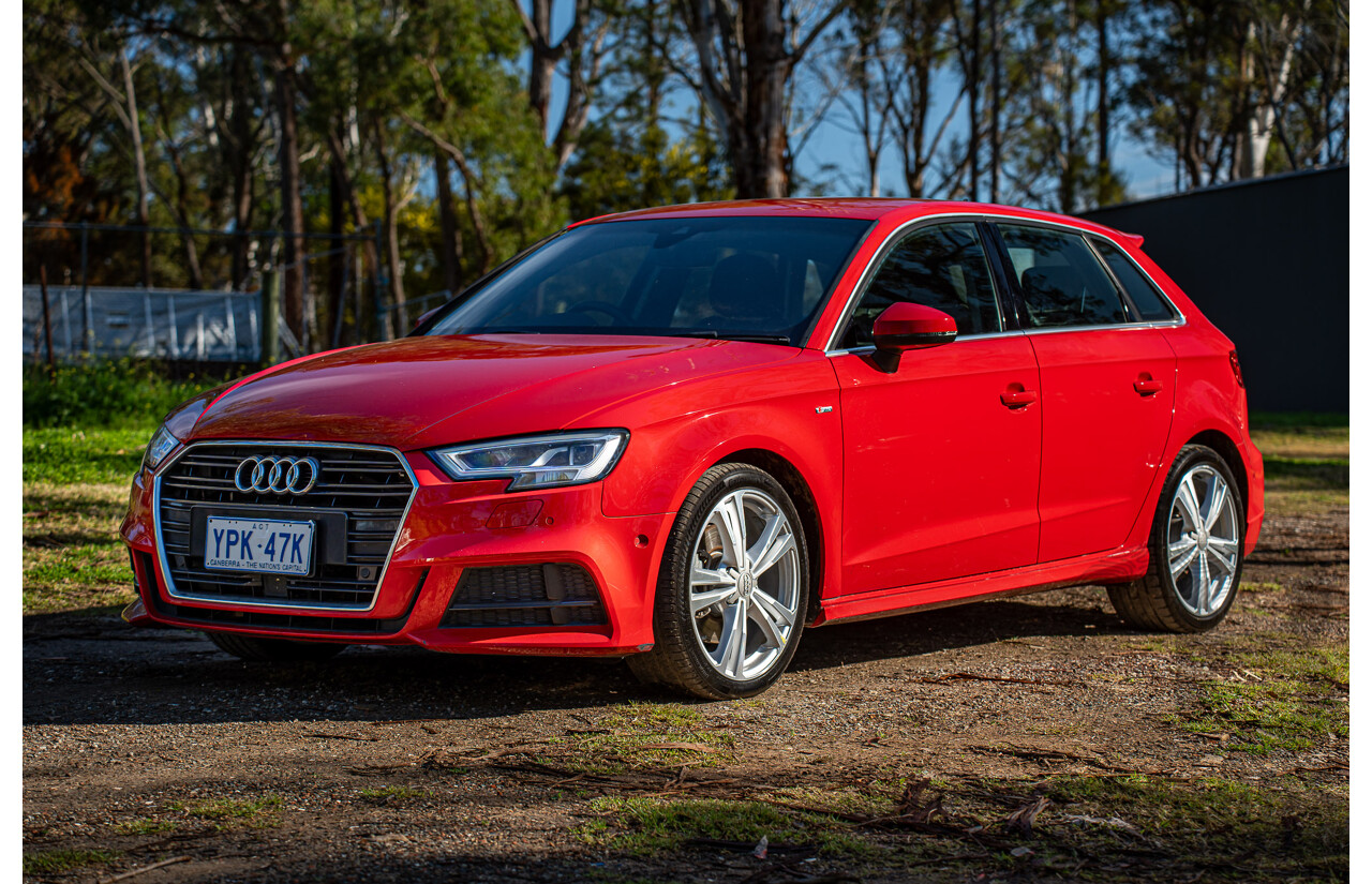 07/2020 Audi A3 40 TFSI S-Line Plus 8V MY20 4d Hatch Tango Red Metallic Turbo 2.0L