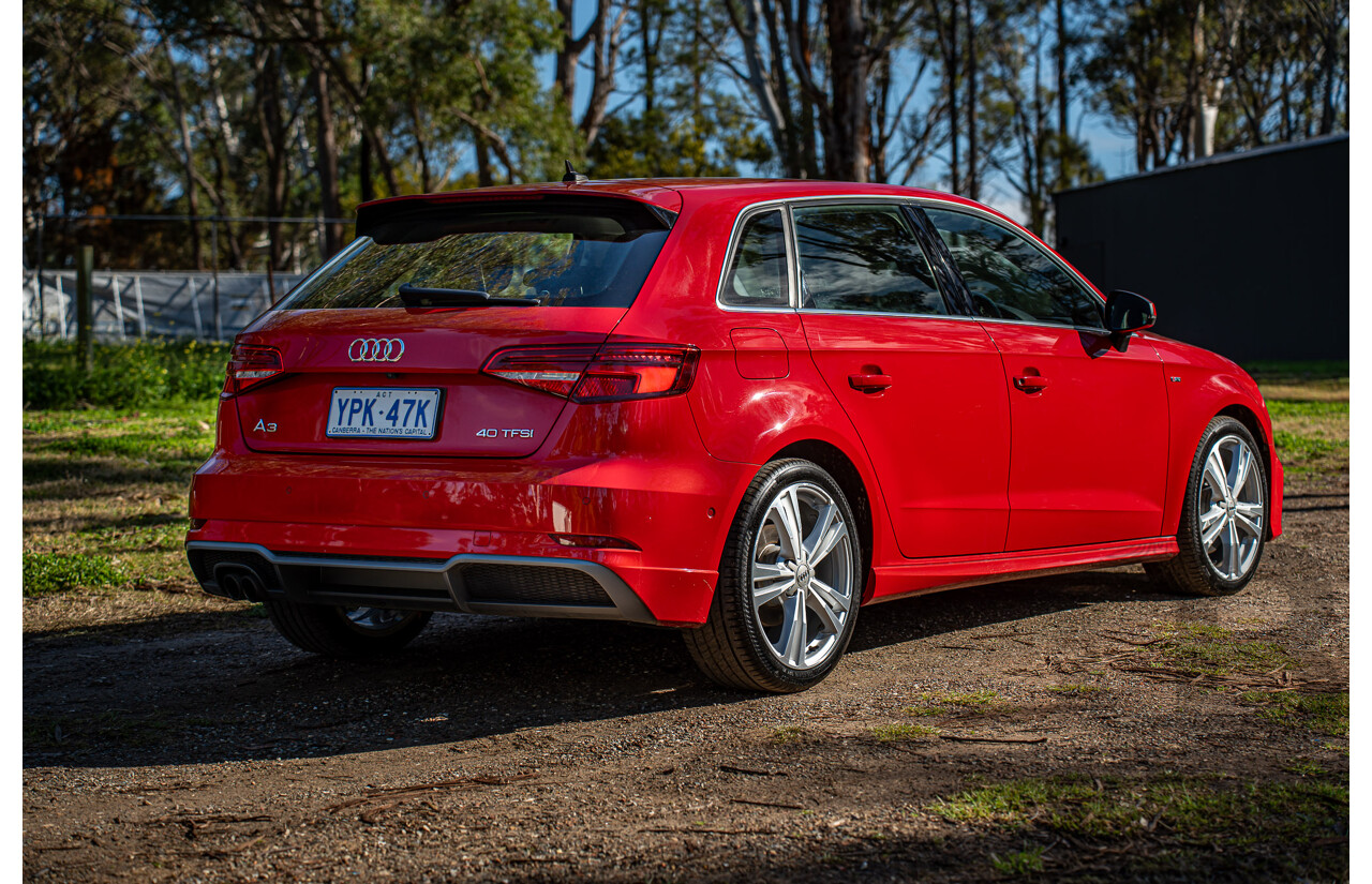 07/2020 Audi A3 40 TFSI S-Line Plus 8V MY20 4d Hatch Tango Red Metallic Turbo 2.0L