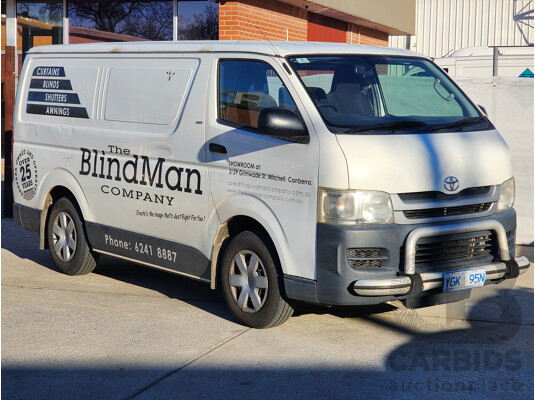 2/2009 Toyota Hiace LWB TRH201R MY07 UPGRADE 4d Van White 2.7L