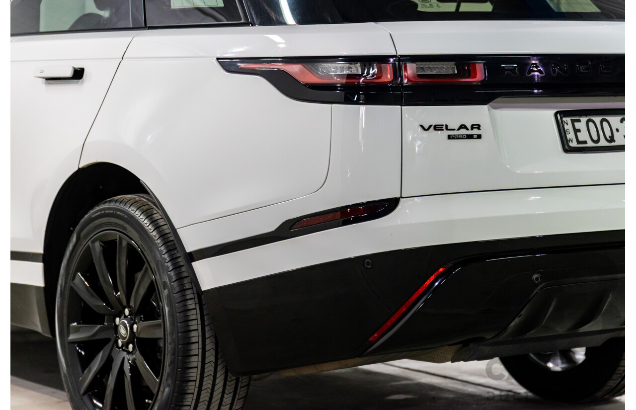 04/2019 Range Rover Velar P250 R-Dynamic S (AWD) L560 MY19.5 4d Wagon Fuji White/Santorini Black Roof Turbo 2.0L