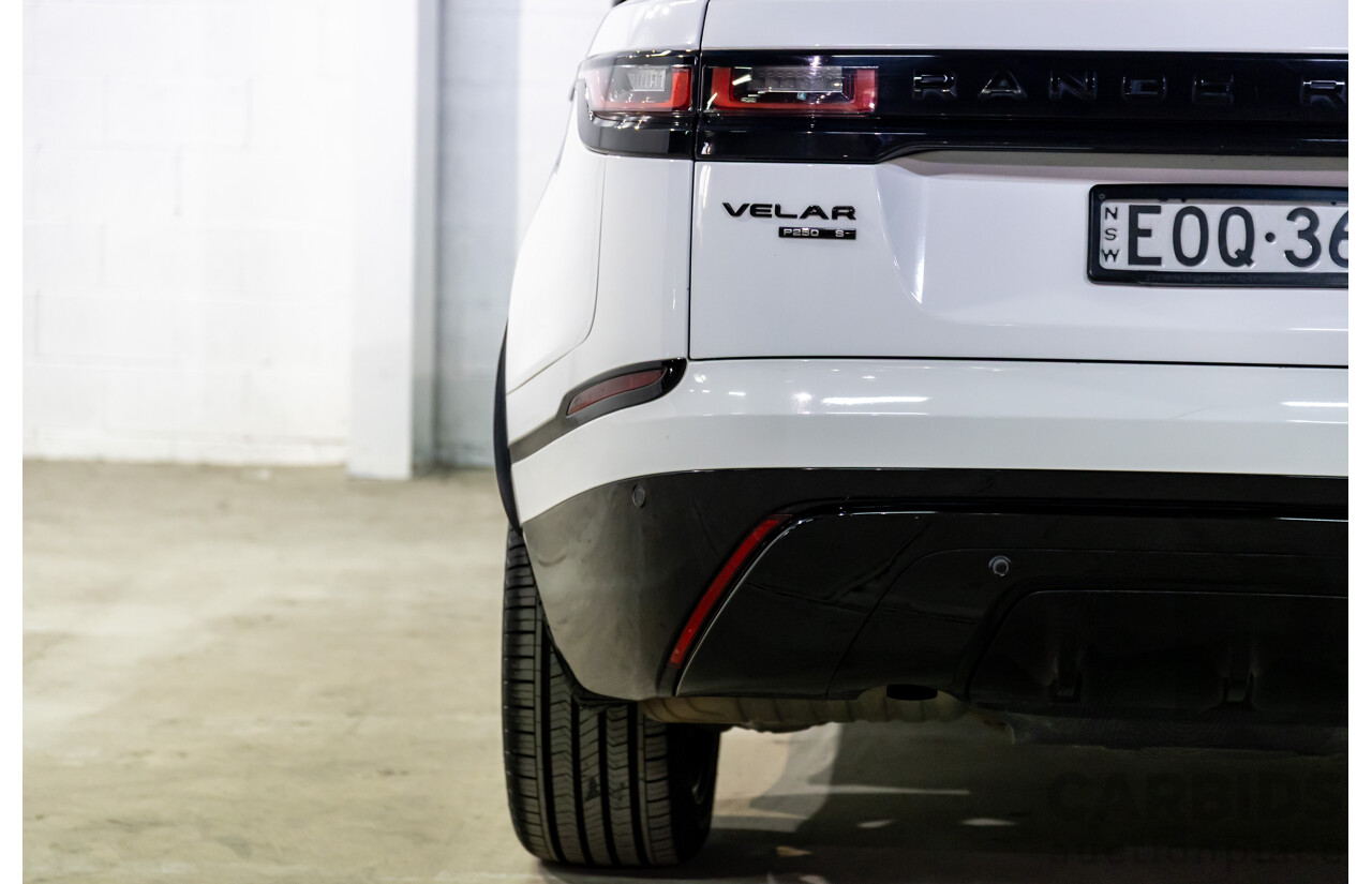 04/2019 Range Rover Velar P250 R-Dynamic S (AWD) L560 MY19.5 4d Wagon Fuji White/Santorini Black Roof Turbo 2.0L