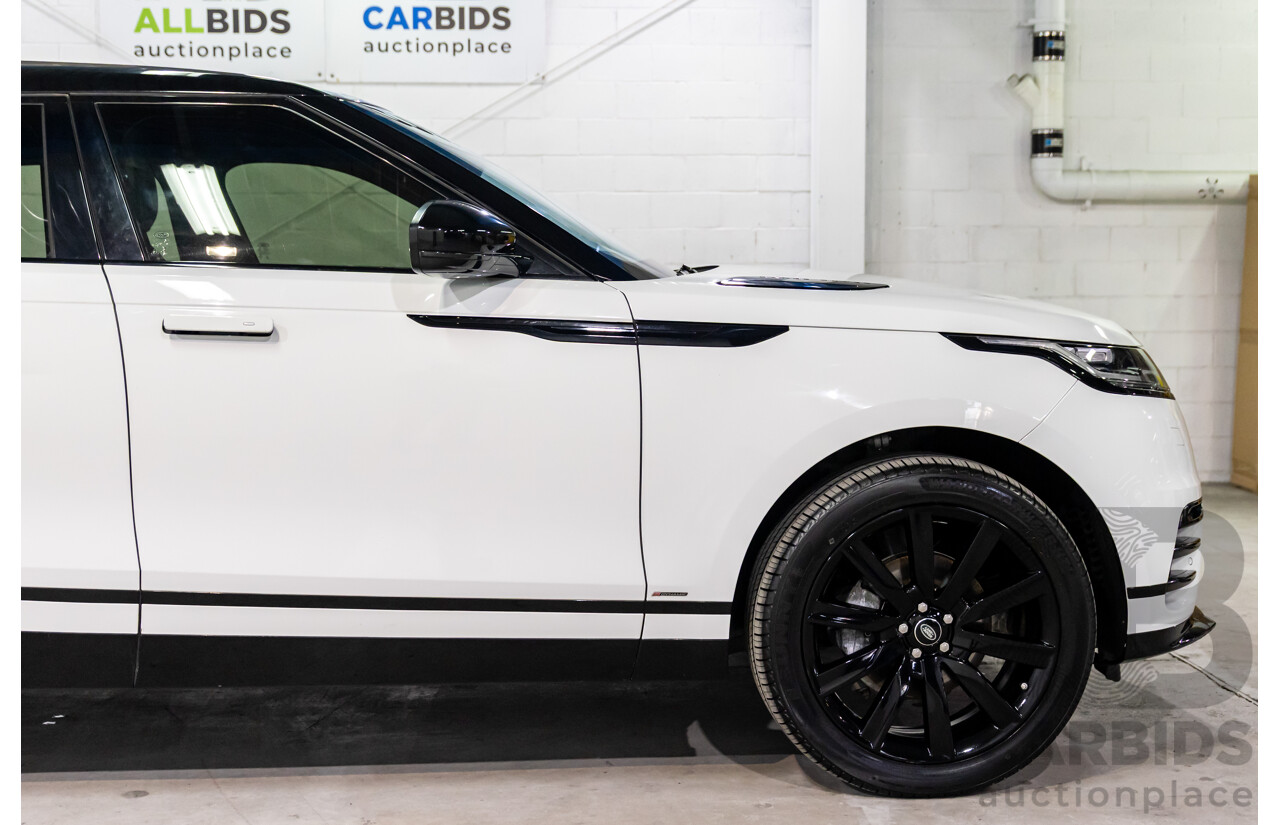 04/2019 Range Rover Velar P250 R-Dynamic S (AWD) L560 MY19.5 4d Wagon Fuji White/Santorini Black Roof Turbo 2.0L
