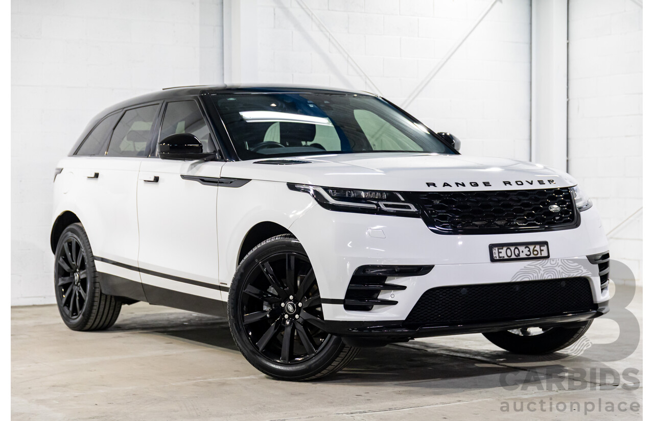 04/2019 Range Rover Velar P250 R-Dynamic S (AWD) L560 MY19.5 4d Wagon Fuji White/Santorini Black Roof Turbo 2.0L