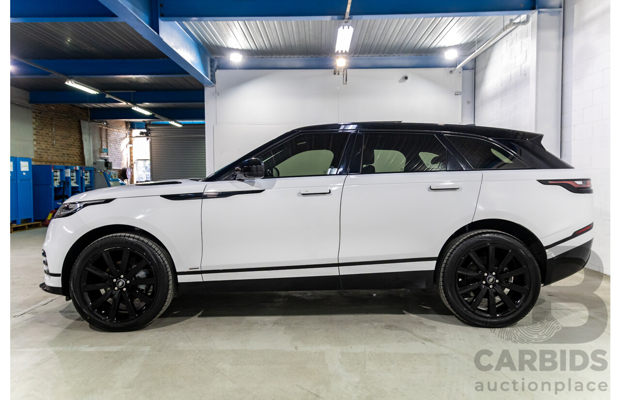 04/2019 Range Rover Velar P250 R-Dynamic S (AWD) L560 MY19.5 4d Wagon Fuji White/Santorini Black Roof Turbo 2.0L