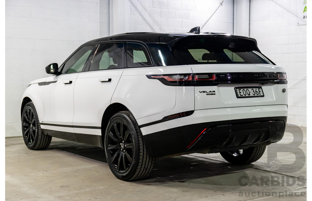 04/2019 Range Rover Velar P250 R-Dynamic S (AWD) L560 MY19.5 4d Wagon Fuji White/Santorini Black Roof Turbo 2.0L