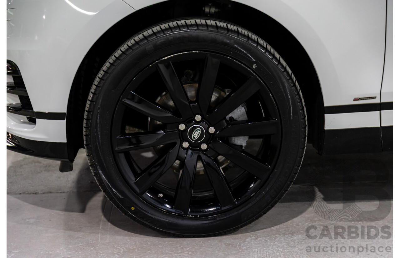 04/2019 Range Rover Velar P250 R-Dynamic S (AWD) L560 MY19.5 4d Wagon Fuji White/Santorini Black Roof Turbo 2.0L