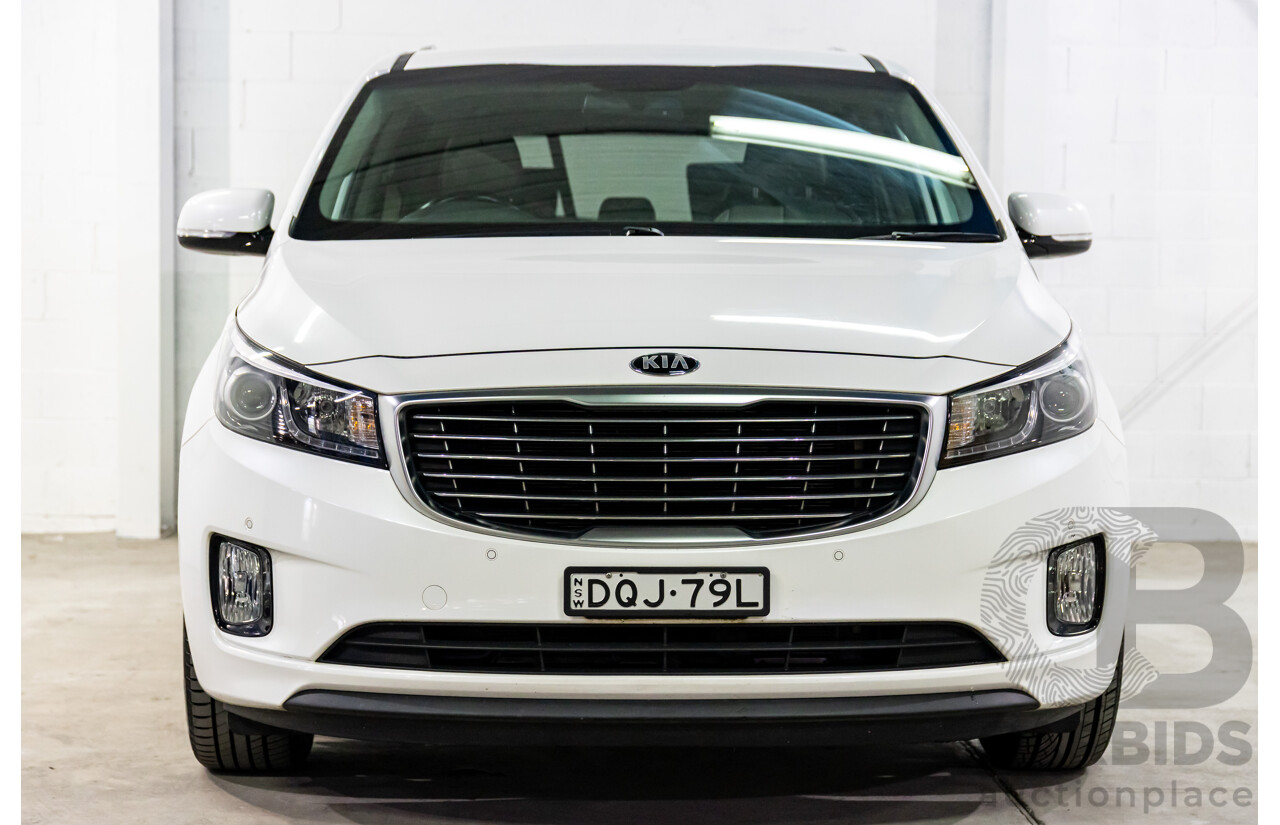 08/2017 Kia Carnival SLi (FWD) YP MY18 4d Wagon Snow White Pearl V6 3.3L